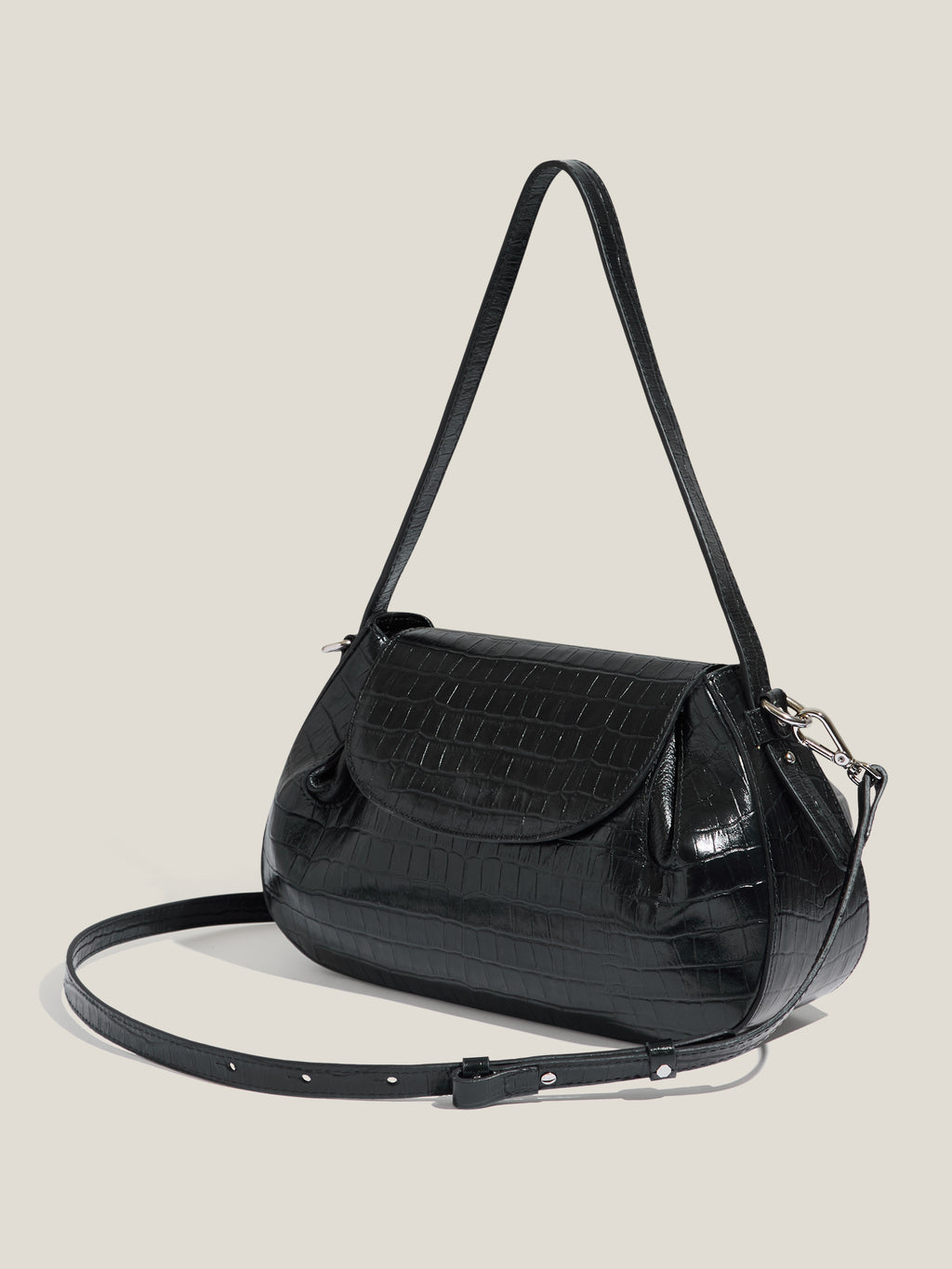 Bolsa Madri Croco Couro Legítimo