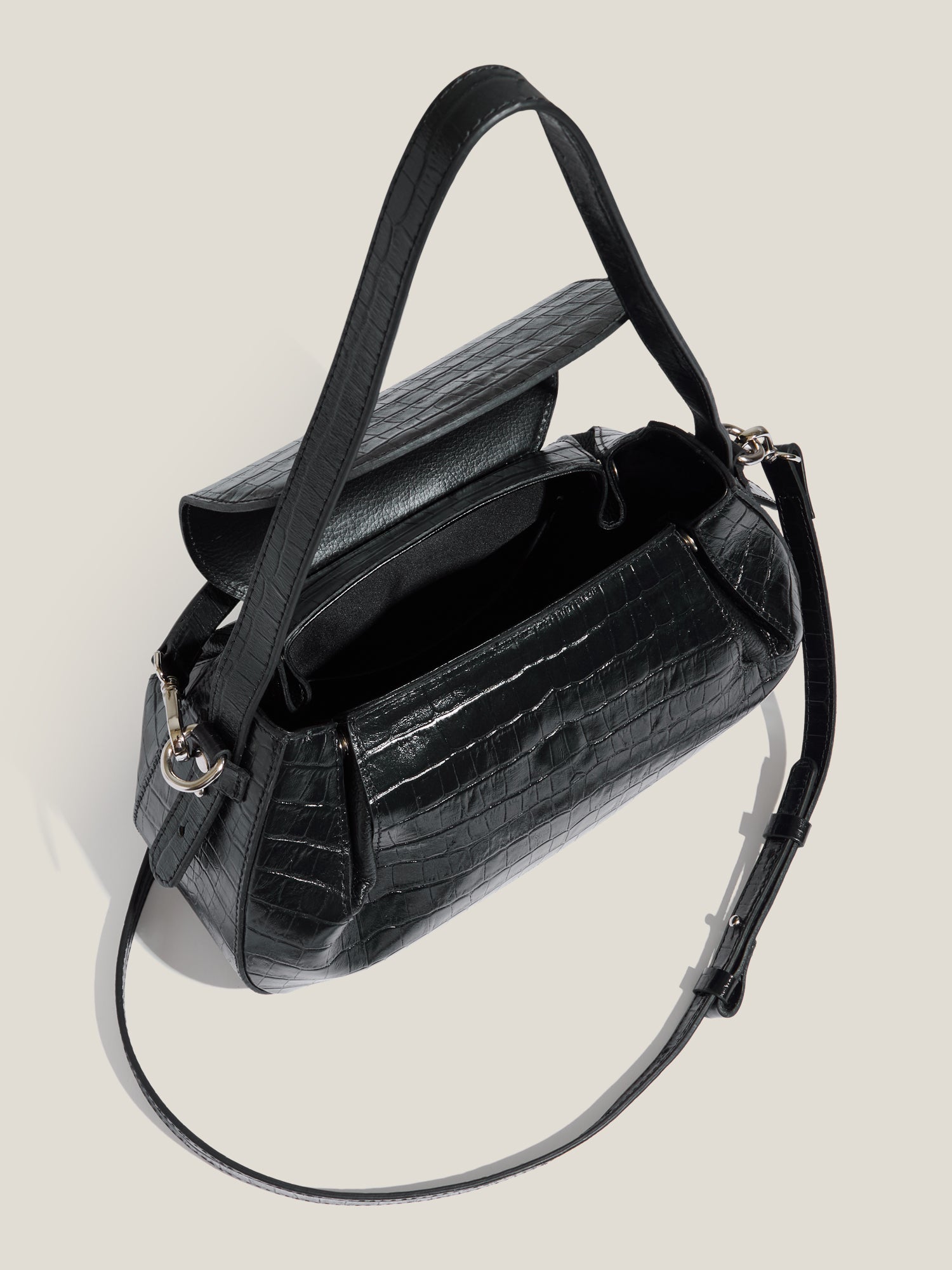 Bolsa Madri Croco Couro Legítimo