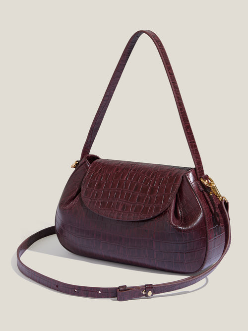 Bolsa Madri Croco Couro Legítimo