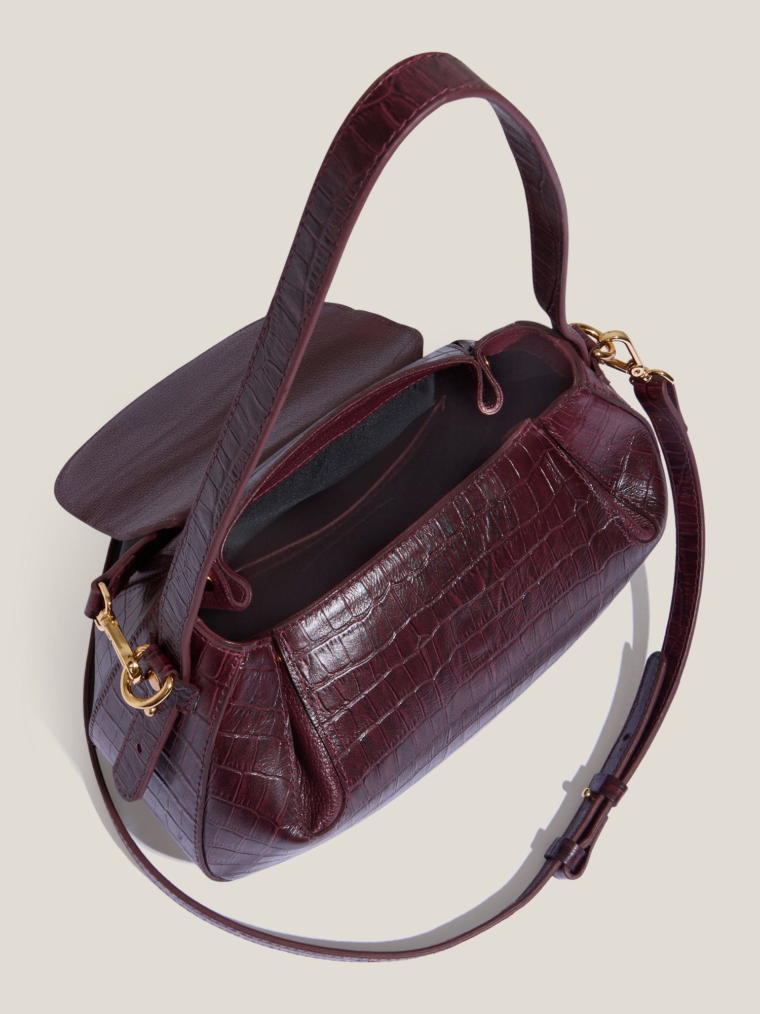 Bolsa Madri Croco Couro Legítimo