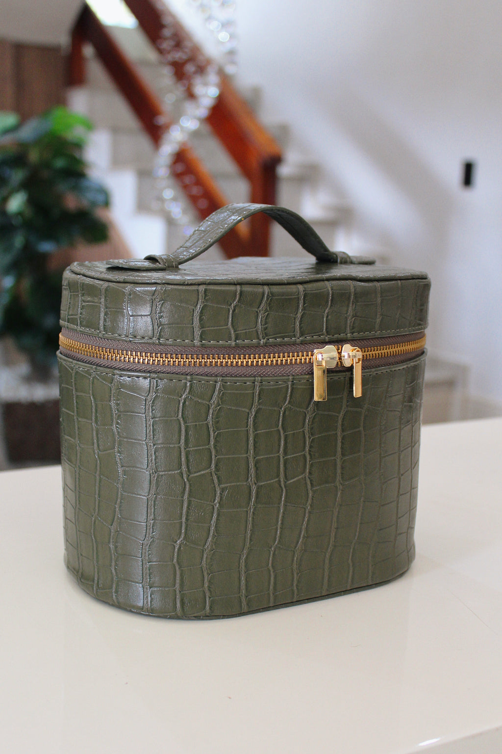 Necessaire Baú Croco